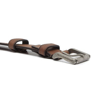 Cognac Leather Belt Aayden, detail view 1