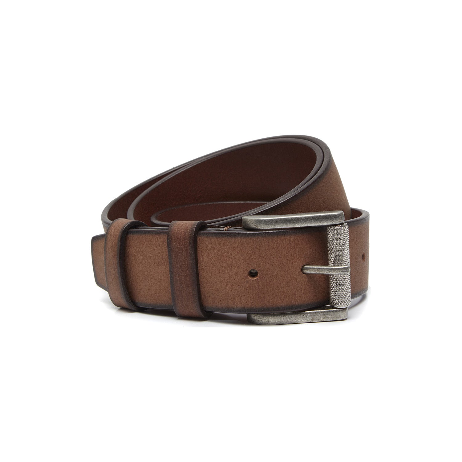 Cognac Leather Belt Aayden, front view