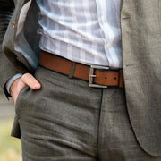 Cognac Leather Belt Aayden, product view 2