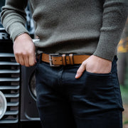 Cognac Leather Belt Aayden, product view 3