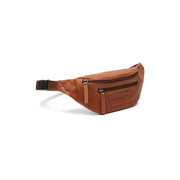 Cognac Leather Belt Bag Brana, front view