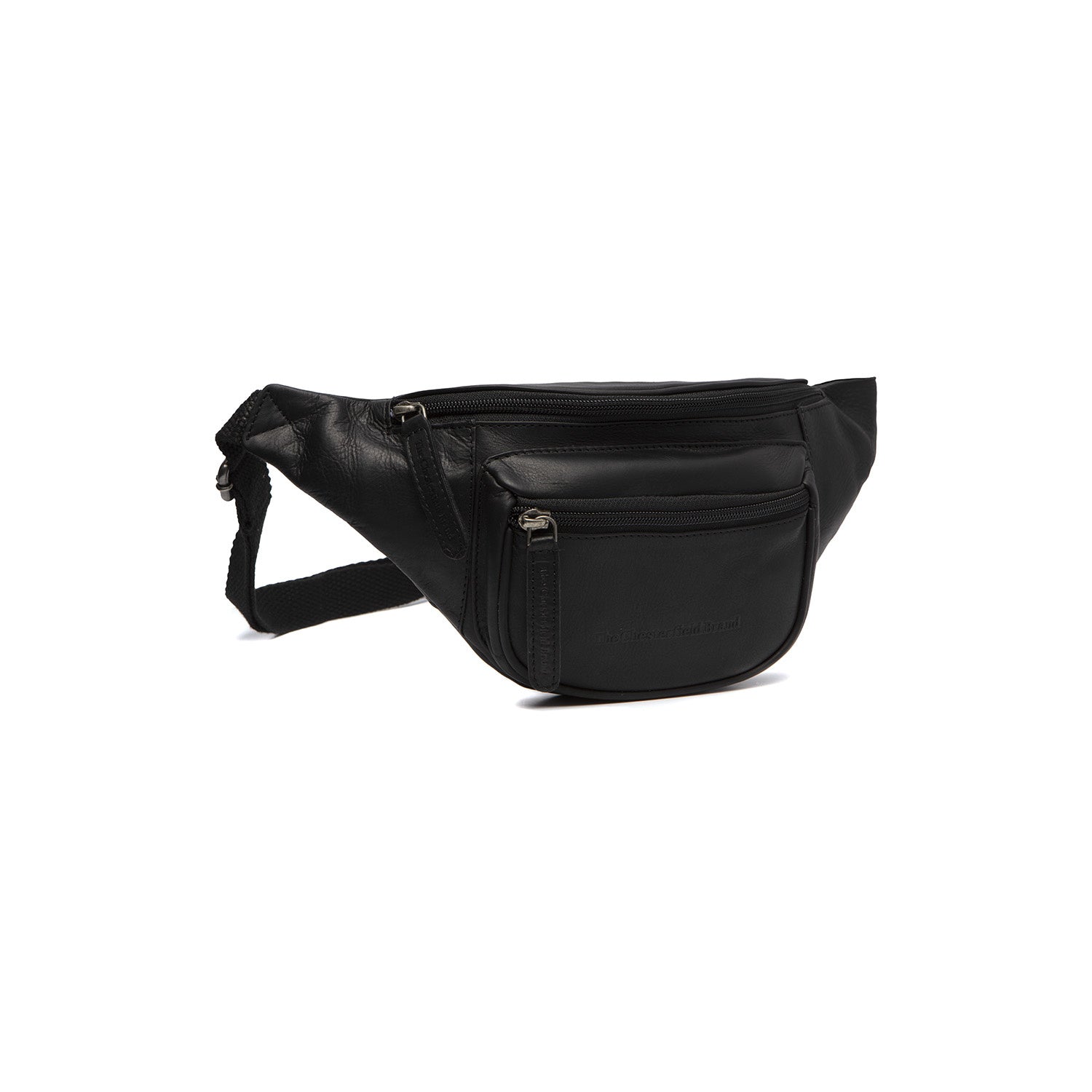 Black Leather Belt Bag Jack, front view