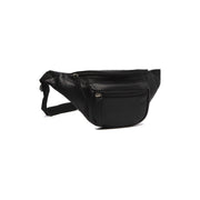 Black Leather Belt Bag Jack, front view