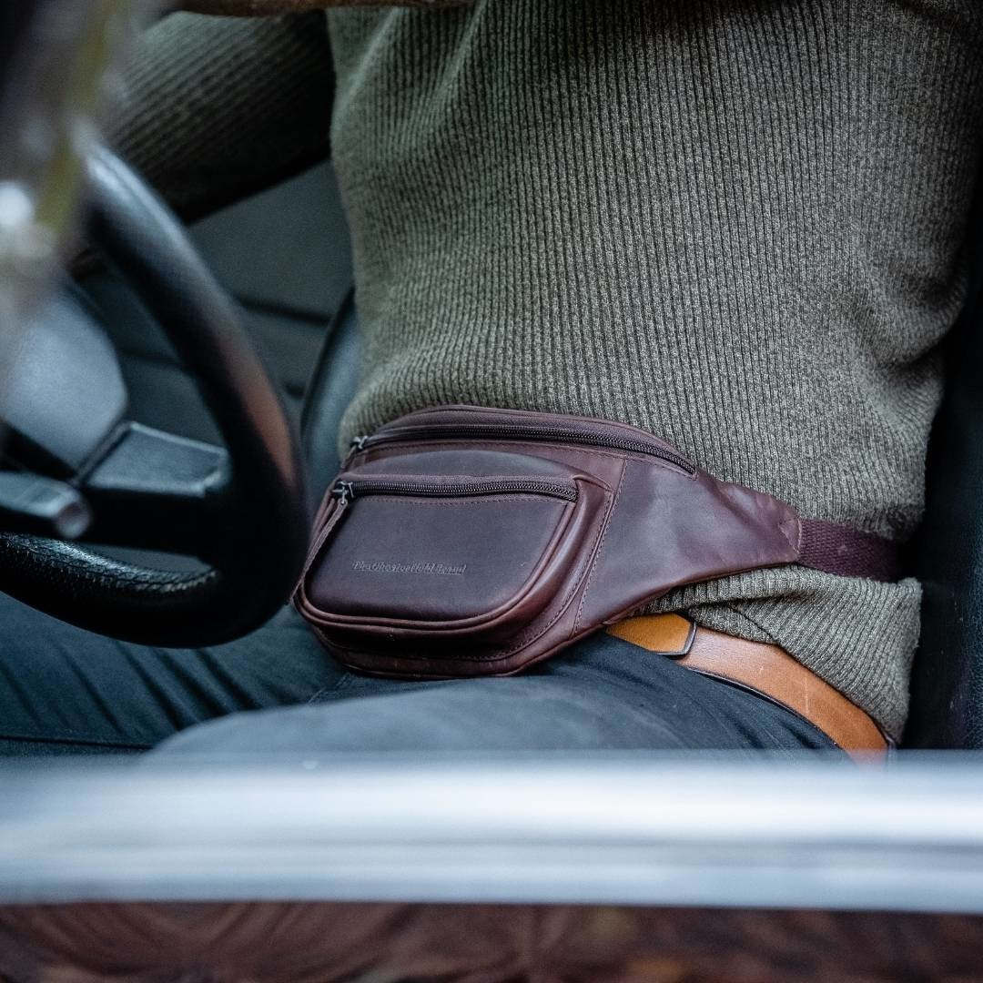 Brown Leather Belt Bag Jack, product view 3