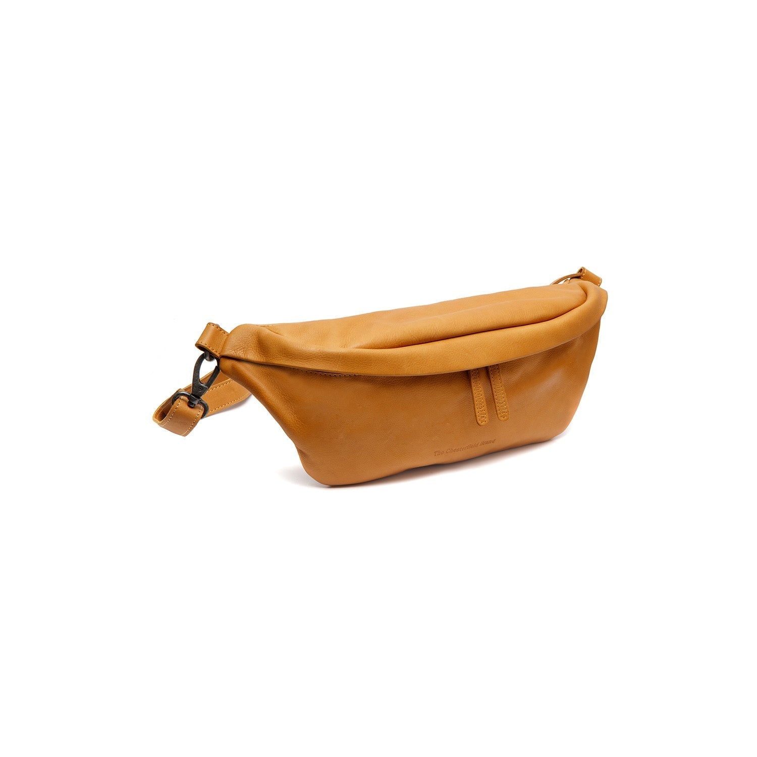 Ocher Yellow Leather Belt Bag Kruger, front view