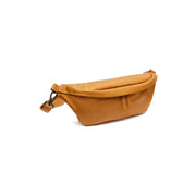 Ocher Yellow Leather Belt Bag Kruger, front view