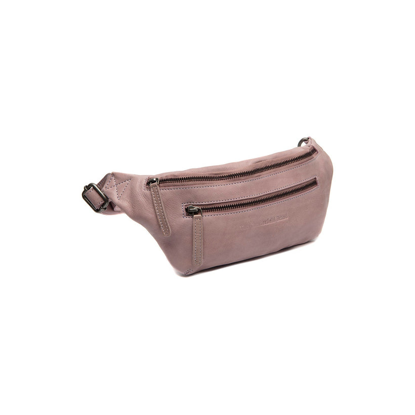 Lavender Lilac Leather Belt Bag Severo, front view