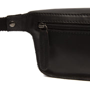 Black Leather Belt Bag Toronto, detail view 1