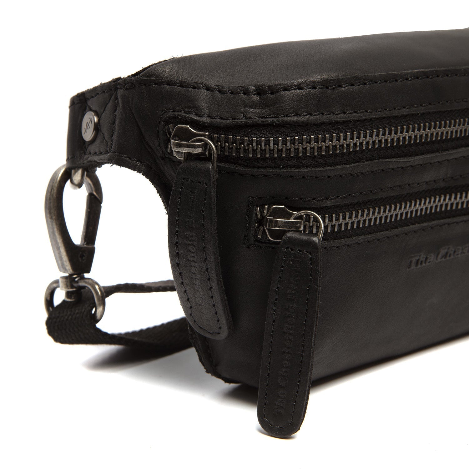 Black Leather Belt Bag Toronto, detail view 3