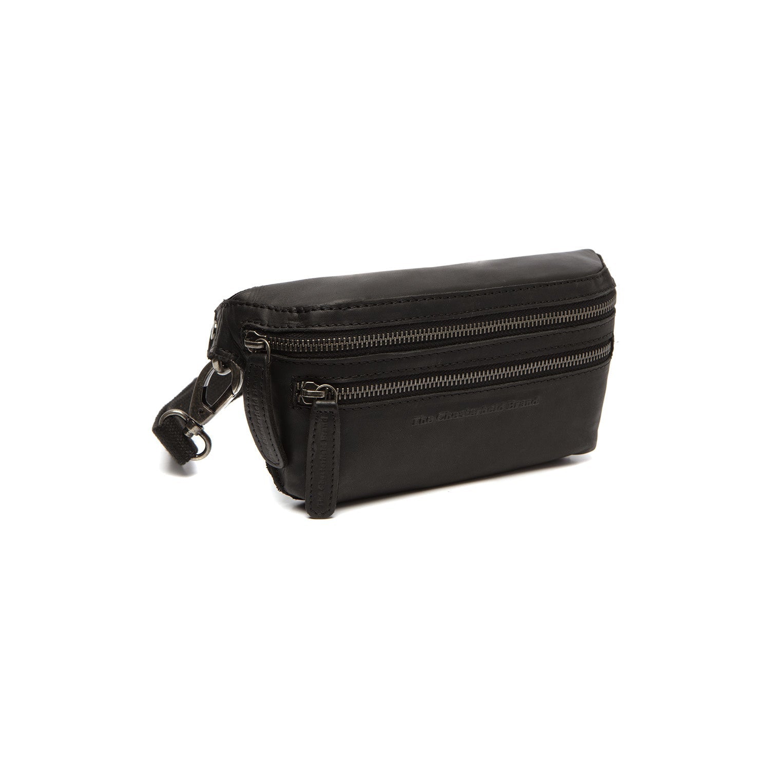 Black Leather Belt Bag Toronto, front view