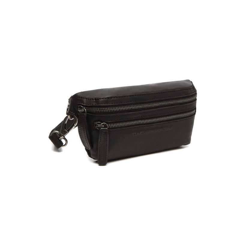 Black Leather Belt Bag Toronto, front view