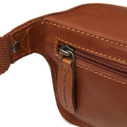 Cognac Leather Belt Bag Toronto, detail view 3