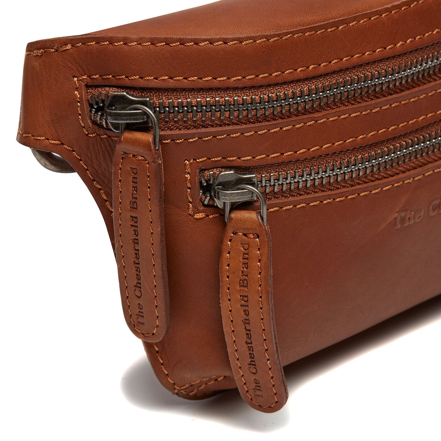 Cognac Leather Belt Bag Toronto, detail view 4