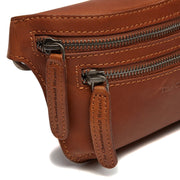 Cognac Leather Belt Bag Toronto, detail view 4