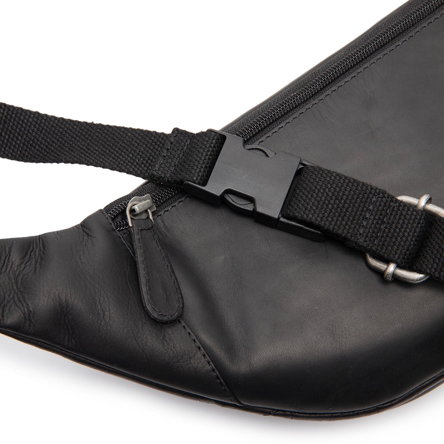 Black Leather Belt Bag Vernio, detail view 1