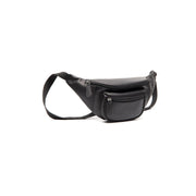 Black Leather Belt Bag Vernio, front view