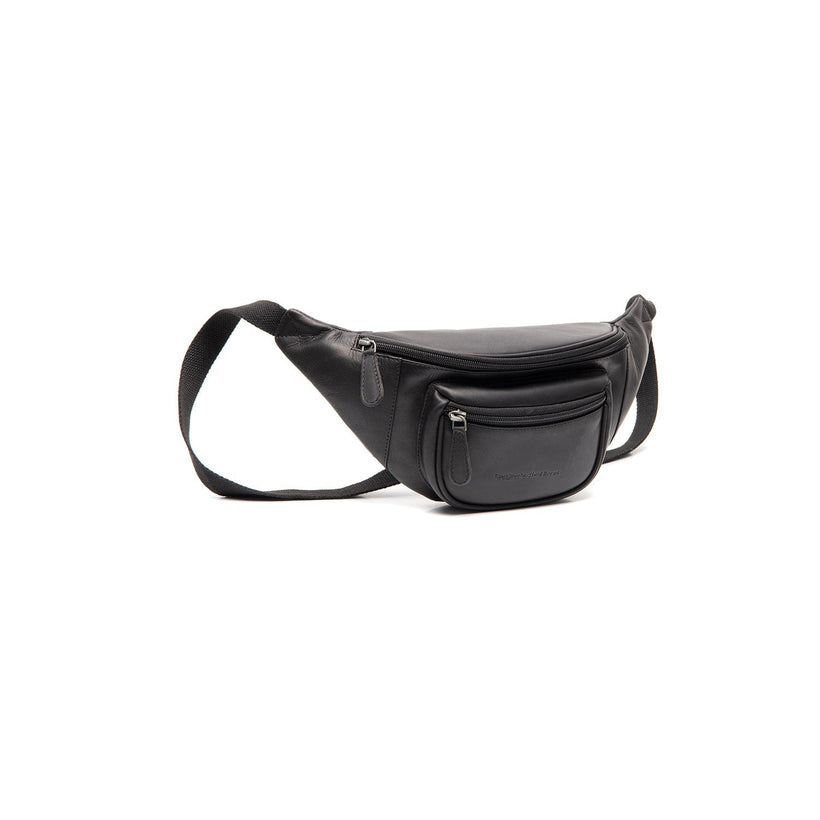 Black Leather Belt Bag Vernio, front view