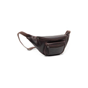 Brown Leather Belt Bag Vernio, front view