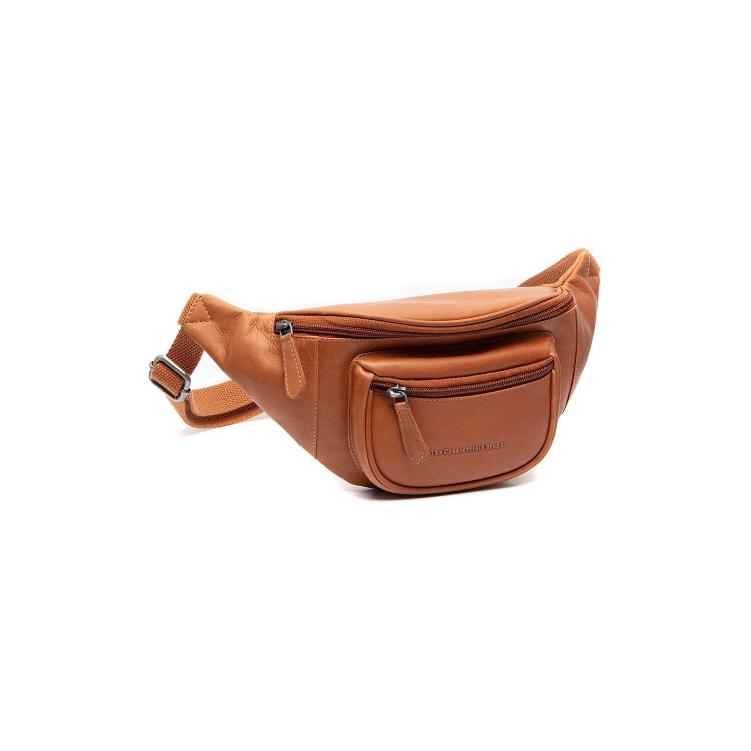 Cognac Leather Belt Bag Vernio, front view