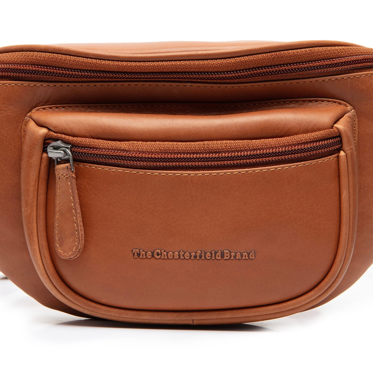 Cognac Leather Belt Bag Vernio, product view 3