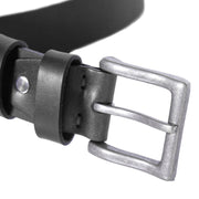 Black Leather Belt Brandon, product view 2