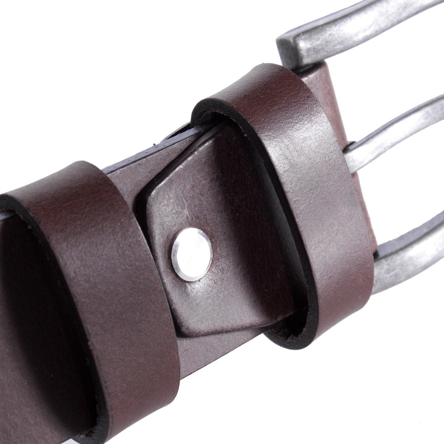 Brown Leather Belt Brandon, product view 3