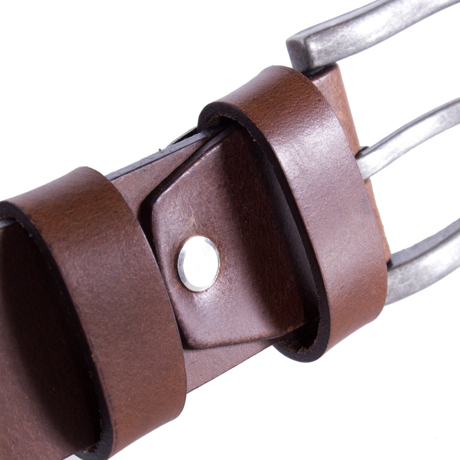 Cognac Leather Belt Brandon, product view 3