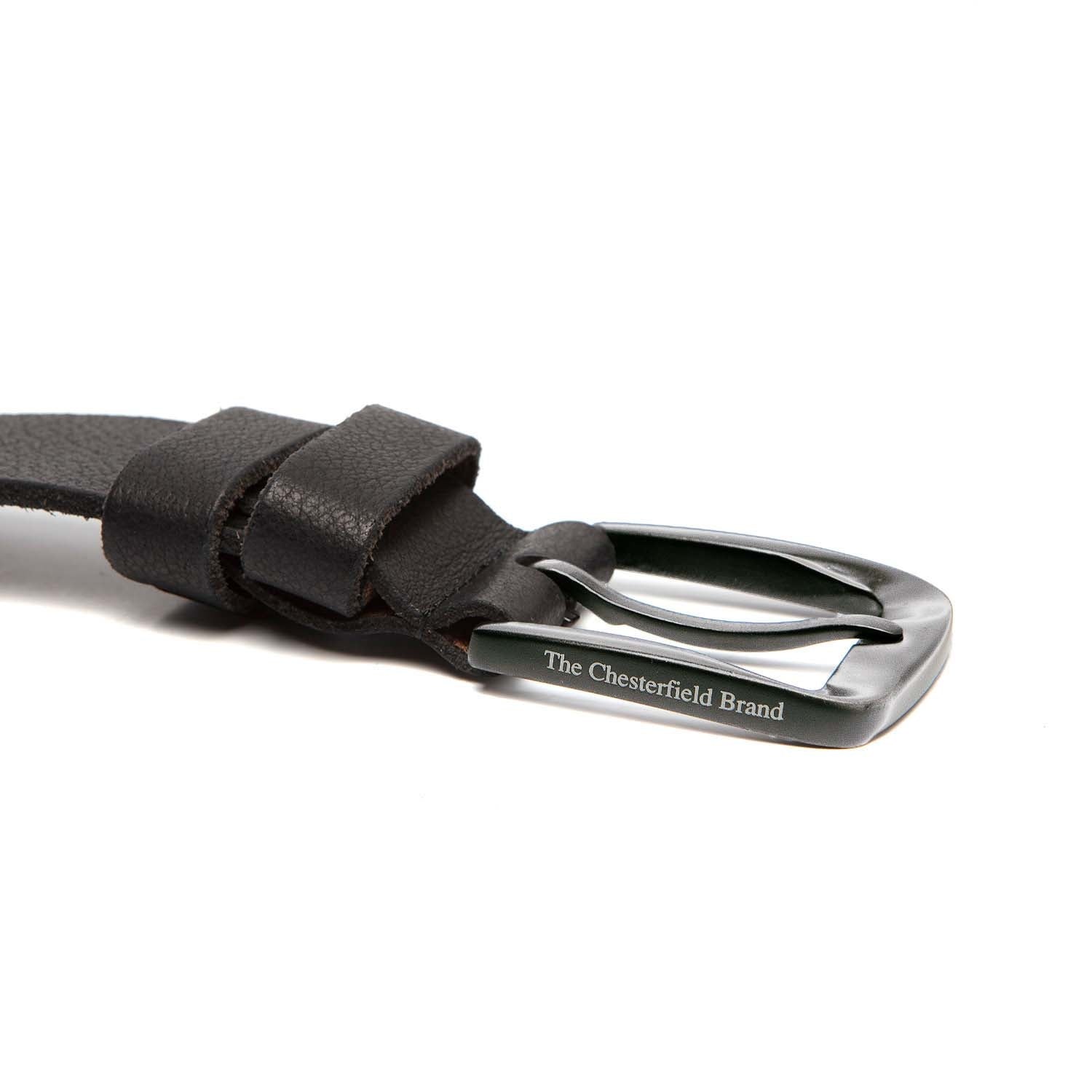 Black Leather Belt Copper, product view 2