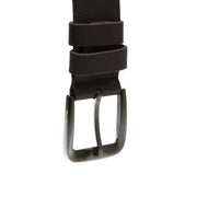 Black Leather Belt Copper, product view 3