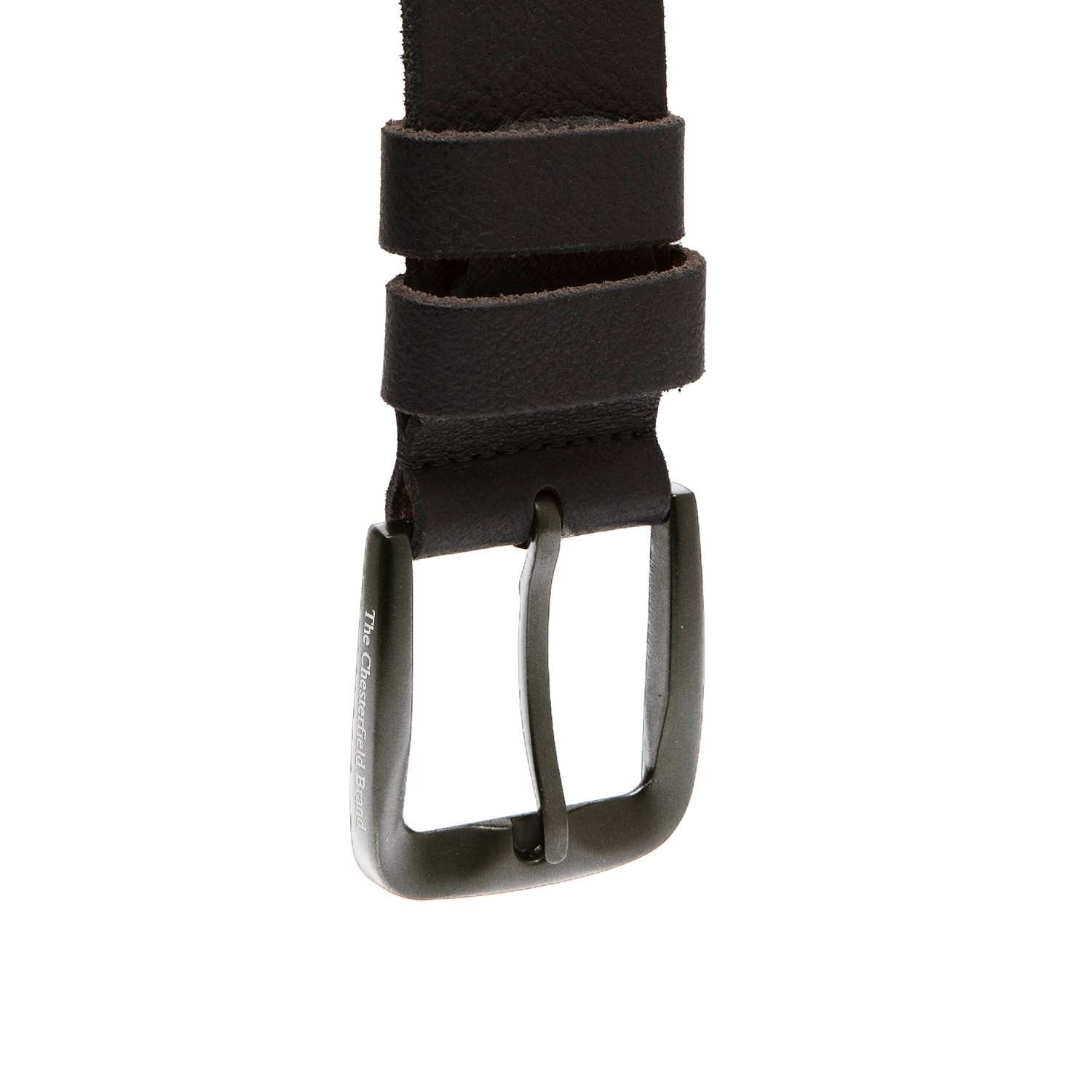 Black Leather Belt Copper, product view 3