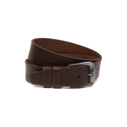 Brown Leather Belt Copper, front view