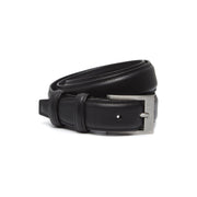 Black Leather Belt Elliot, front view