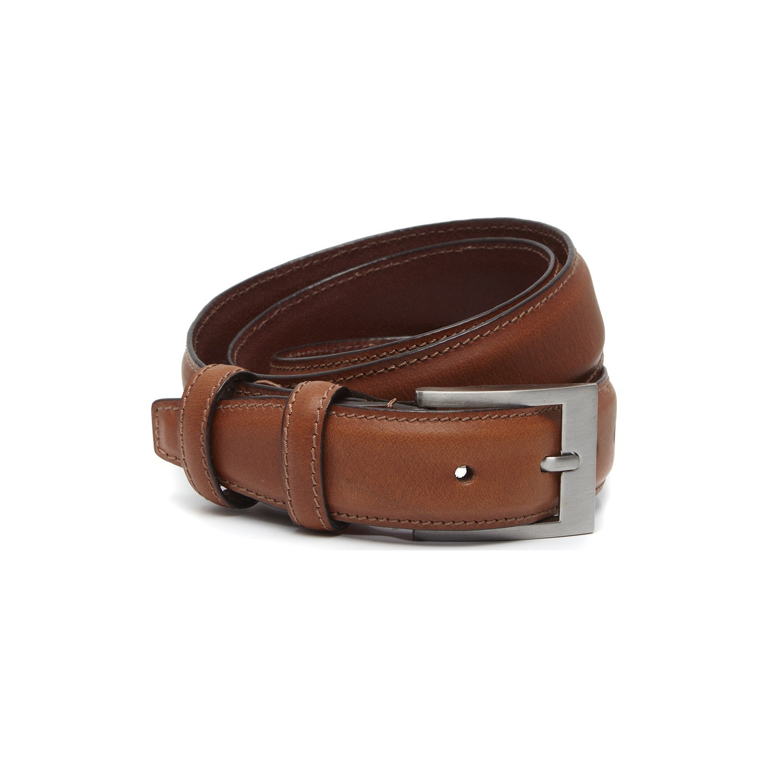Cognac Leather Belt Elliot, front view