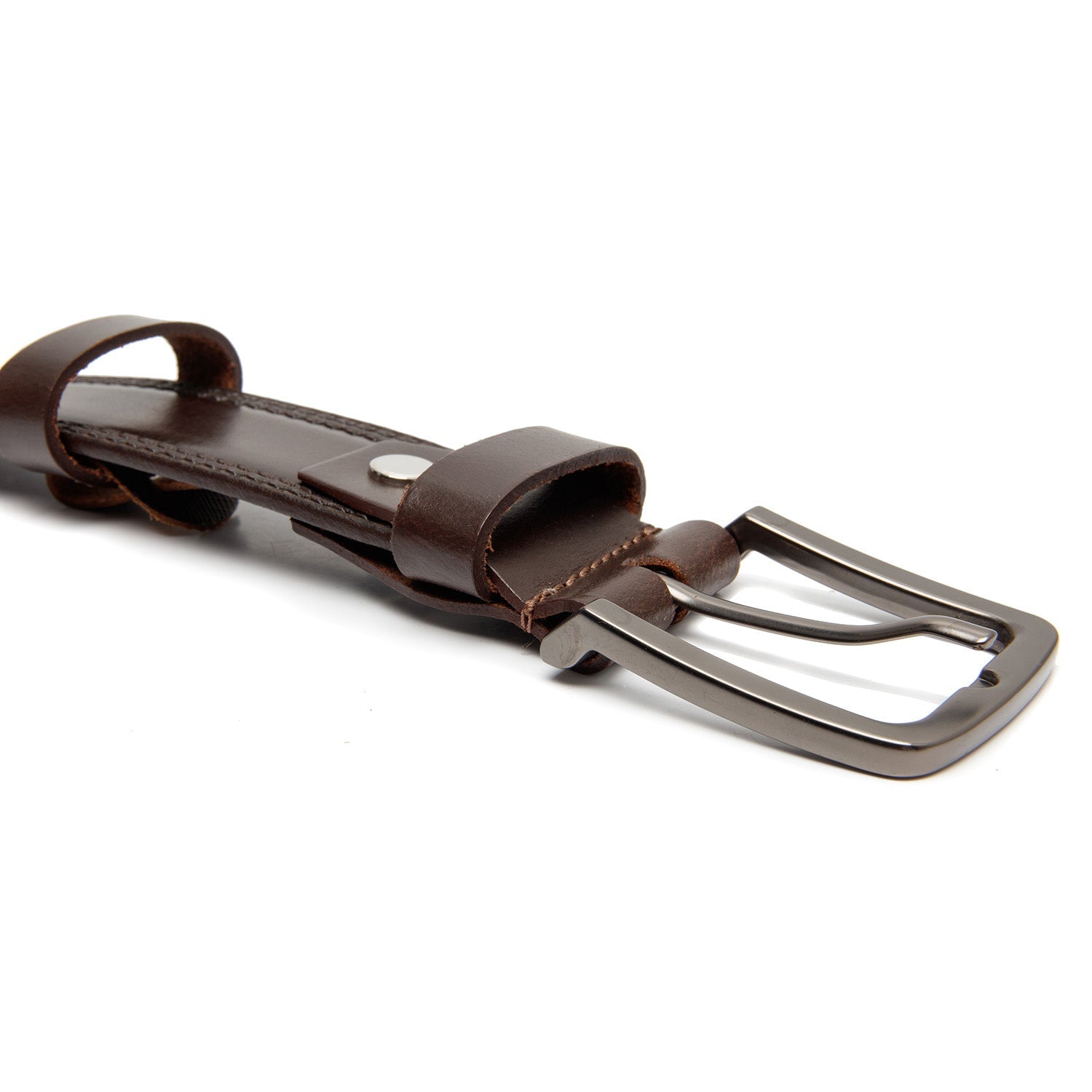 Brown Leather Belt Manovo, product view 2