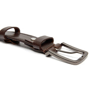 Brown Leather Belt Manovo, product view 2