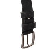 Black Leather Belt Morrison, product view 3