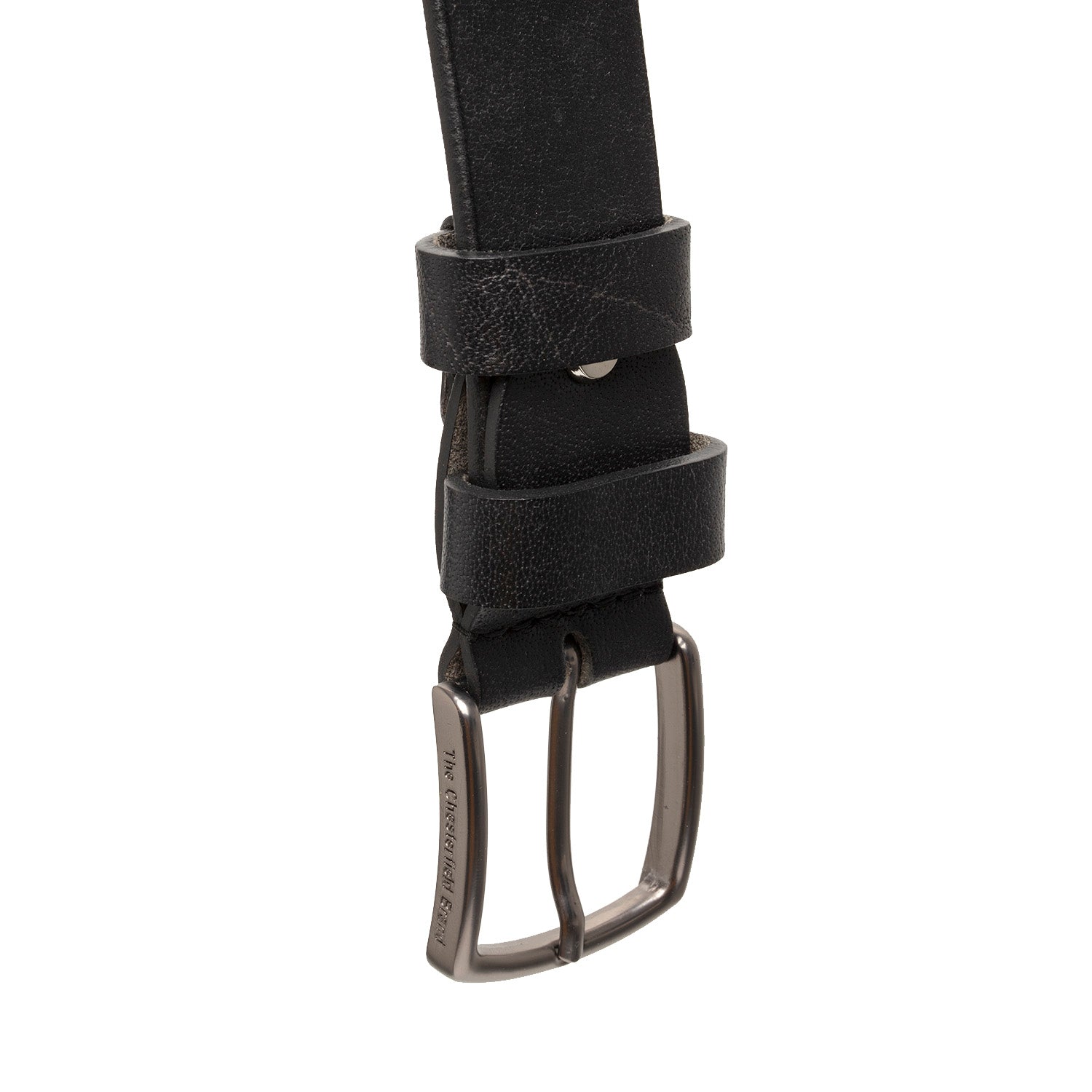 Black Leather Belt Morrison, product view 3