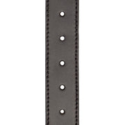 Black Leather Belt Tanaro, detail view 1