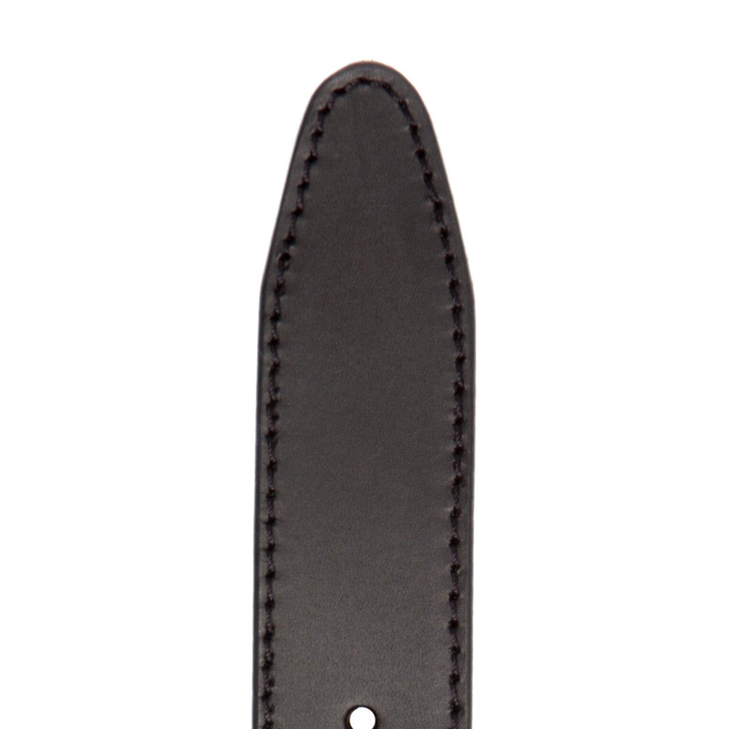 Black Leather Belt Tanaro, detail view 3