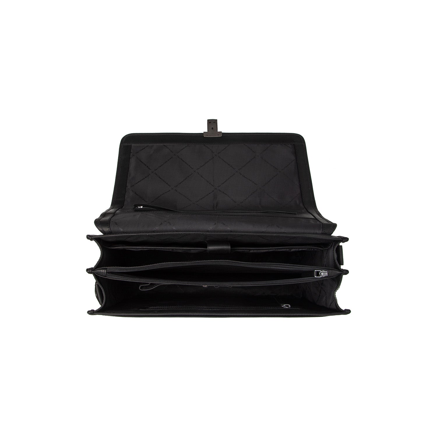 Black Leather Briefcase Glenwood, detail view 1