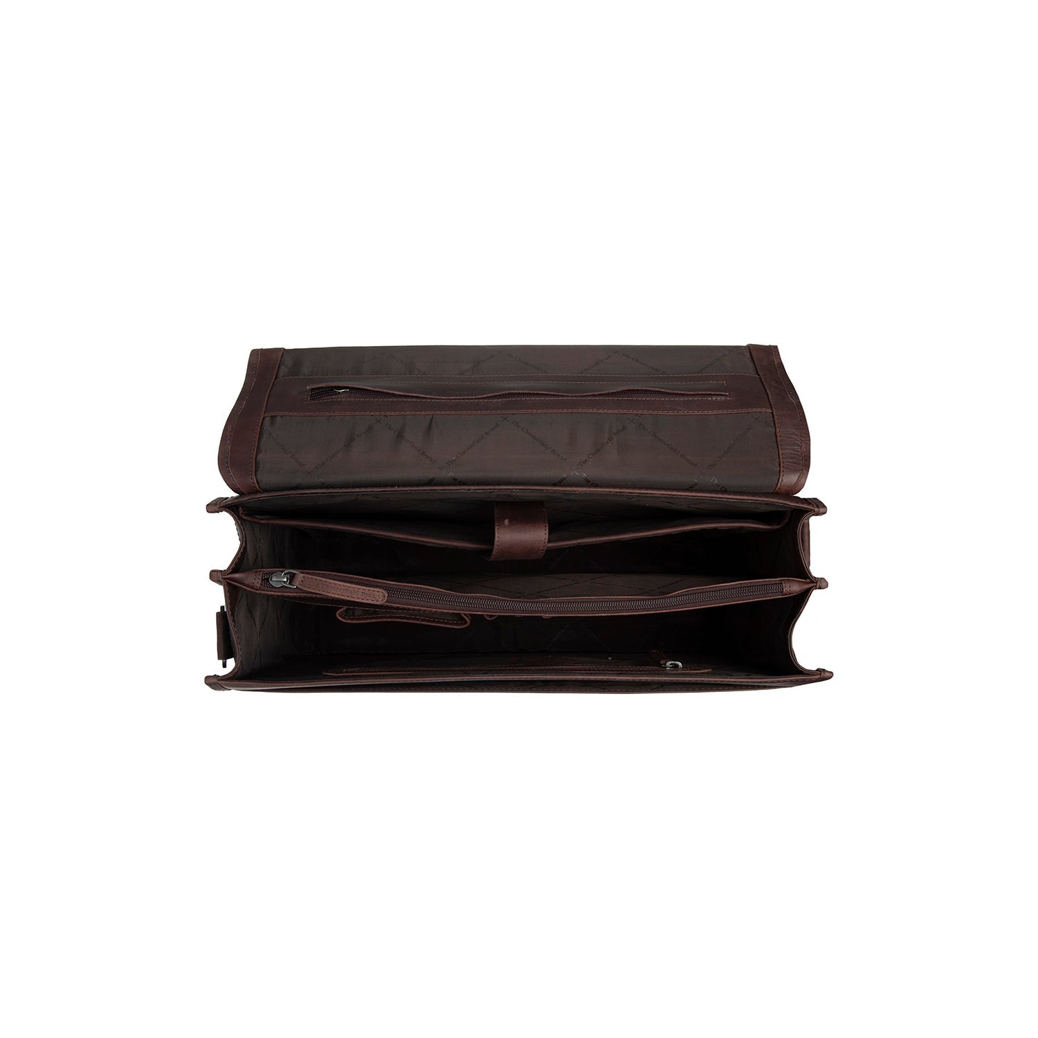 Brown Leather Briefcase Glenwood, detail view 1