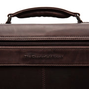 Brown Leather Briefcase Glenwood, detail view 3