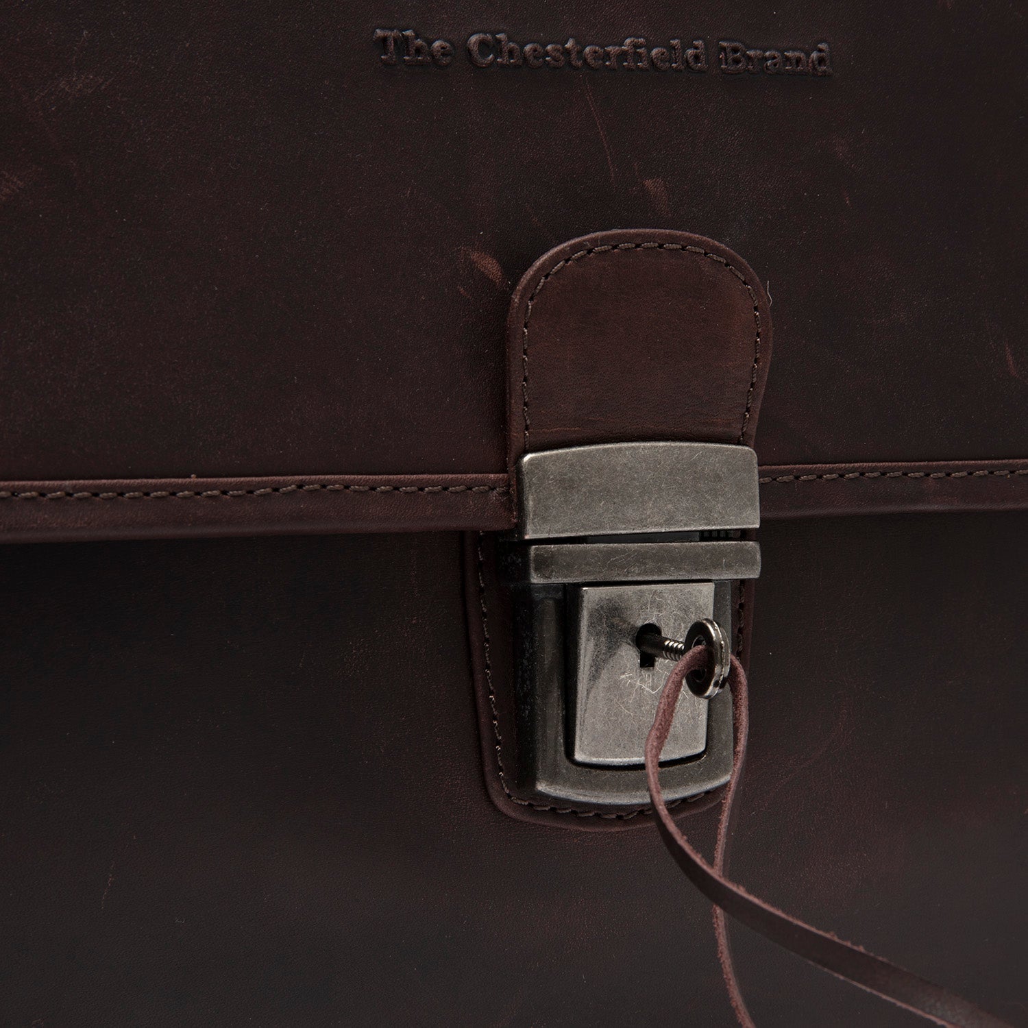 Brown Leather Briefcase Glenwood, product view 2