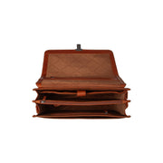 Cognac Leather Briefcase Glenwood, detail view 1