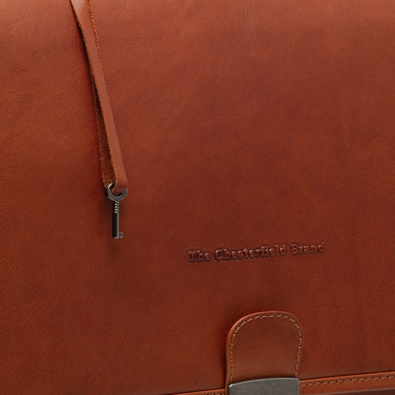 Cognac Leather Briefcase Glenwood, detail view 3