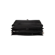 Black Leather Briefcase Salvatore, detail view 1