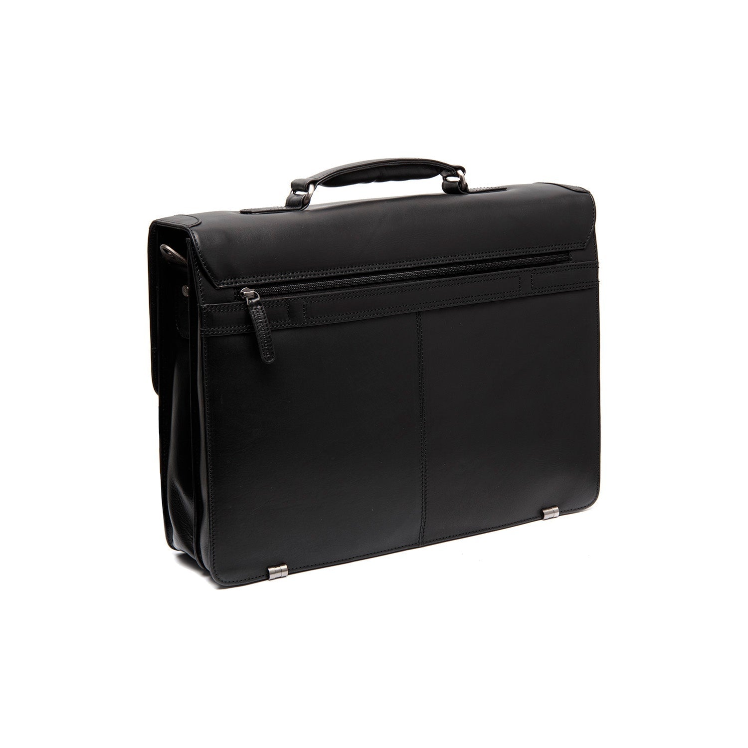 Black Leather Briefcase Salvatore, detail view 4