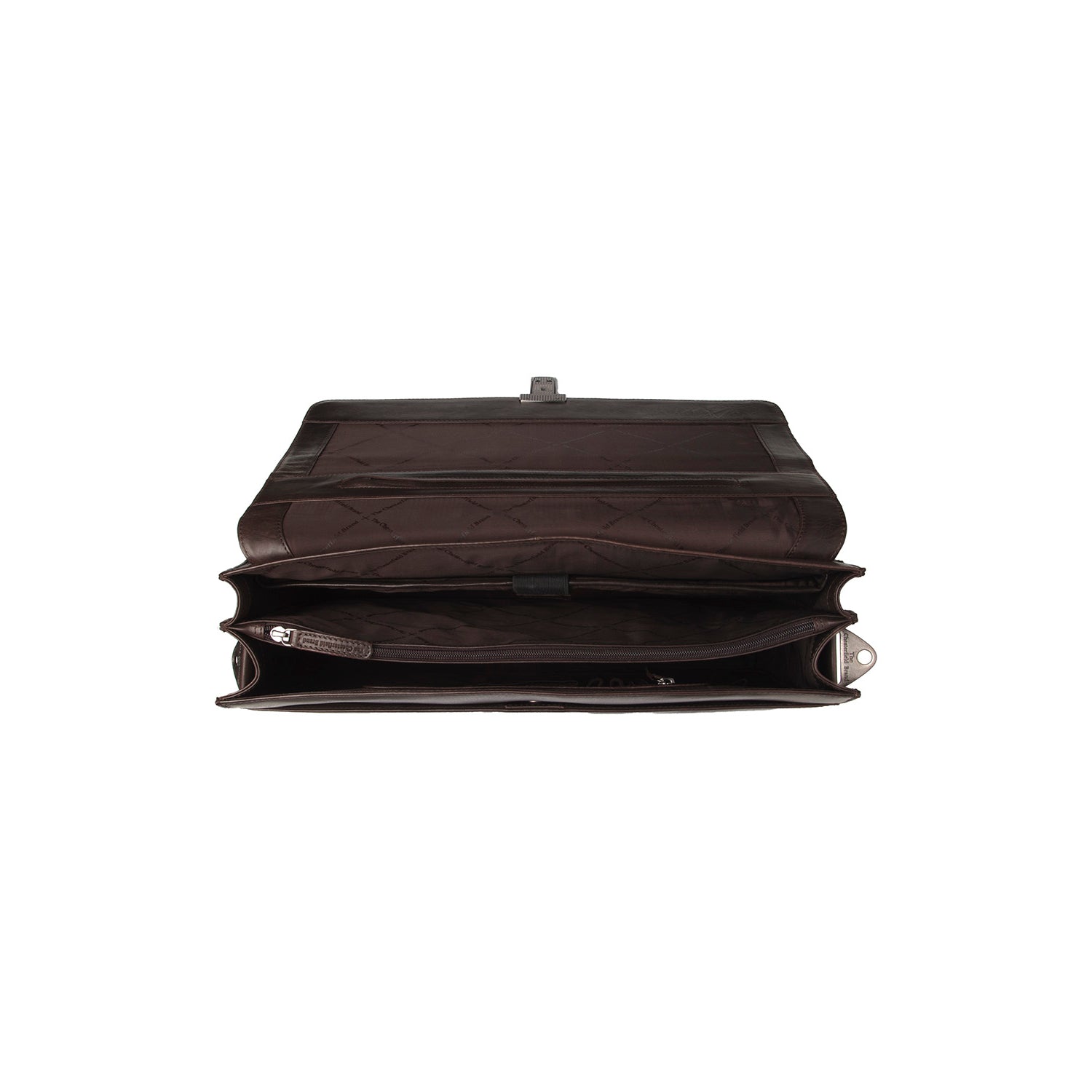 Brown Leather Briefcase Salvatore, detail view 4