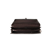 Brown Leather Briefcase Salvatore, detail view 4