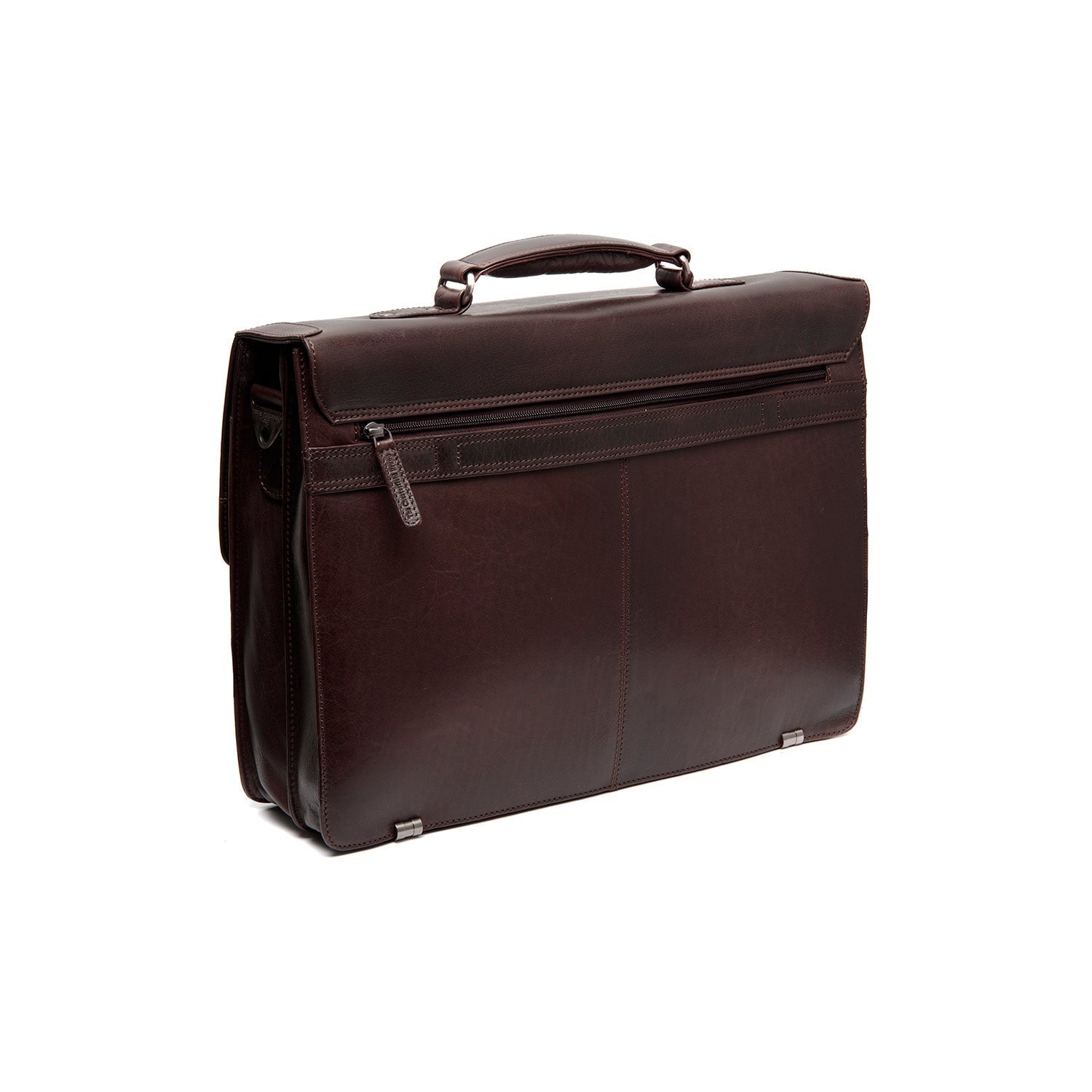 Brown Leather Briefcase Salvatore, detail view 6
